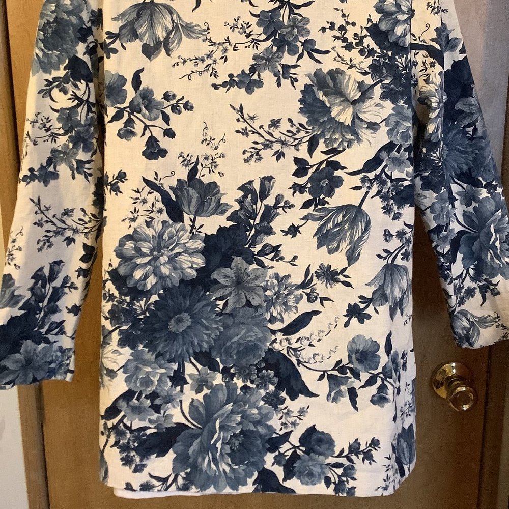EUC Southern Lady Blue Floral Blazer Size: 13/14 (Juniors) - Picture 5 of 7